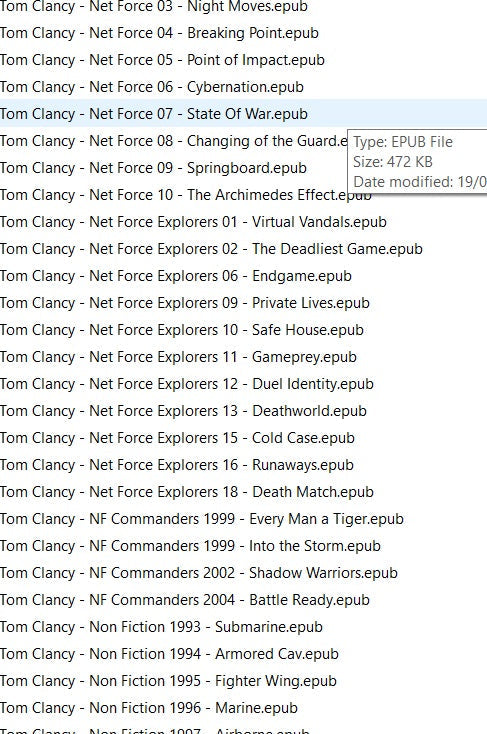 Tom Clancy E-BOOK Collection epub format(87ebooks)-EBOOK/instant delivery